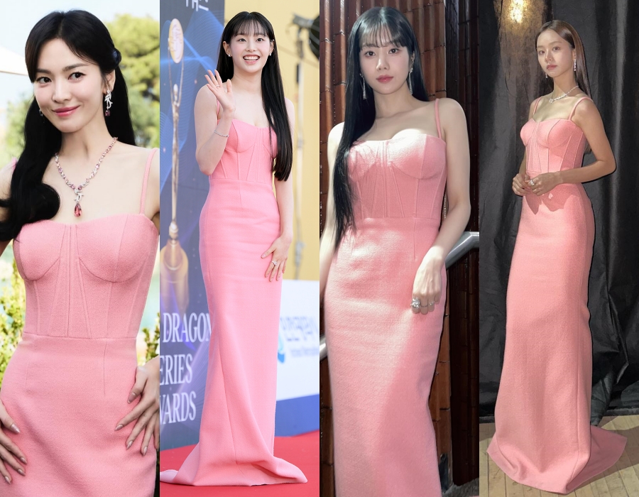 ソン・ヘギョVSチュウVSヘリVSクォン・ウンビ、同じピンクのドレスで4人4色の魅力アピール