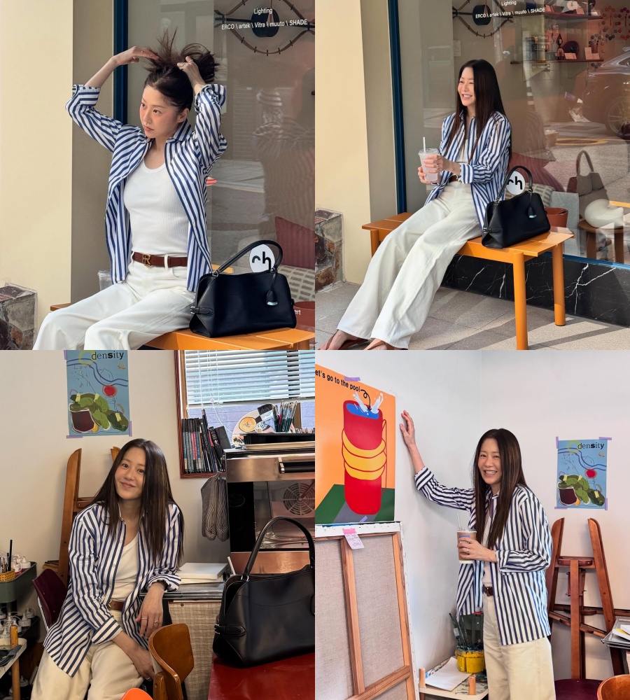 50代とは思えないコ・ヒョンジョン、髪を結ぶポーズがさわやか