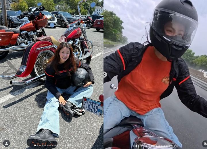 離婚後に第二子妊娠のイ・シヨン、200キロのバイクツーリングに参加