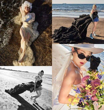 【フォト】パク・ナレ ビキニを着てソロウエディング写真