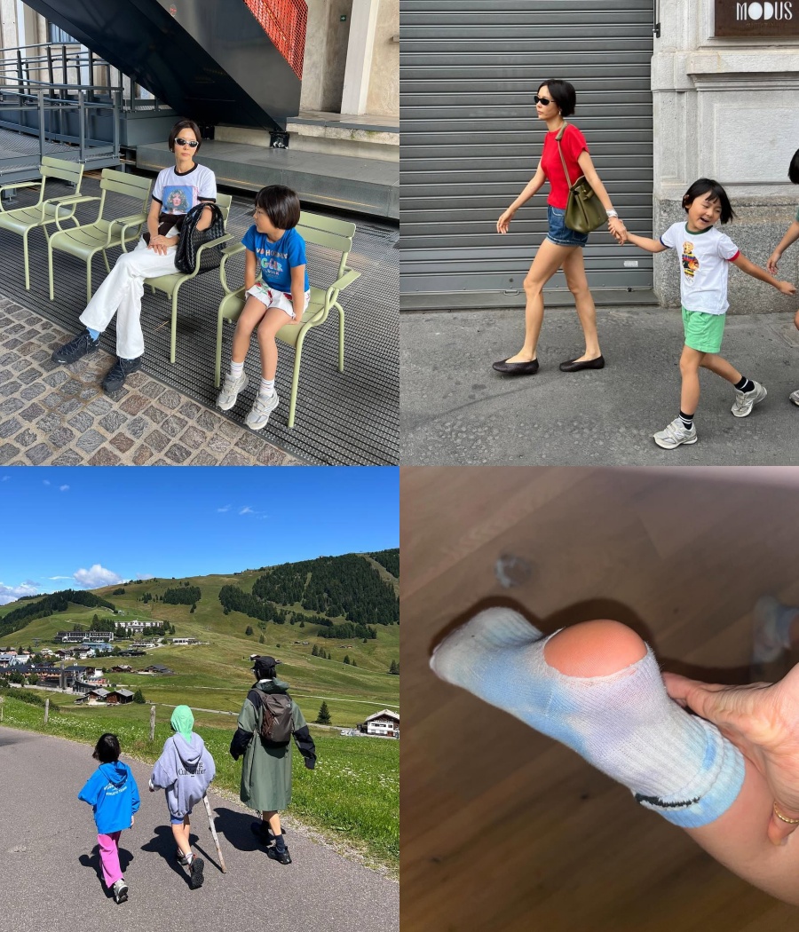 キム・ナヨン、息子二人とイタリアを旅行し疲労困憊　「わたしたちにはトレーニング」