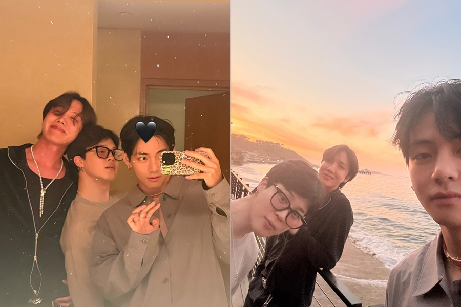 茶目っ気あふれる防弾少年団JIMIN＆V＆RM＆SUGA＆J-HOPE、海外で楽しいひととき