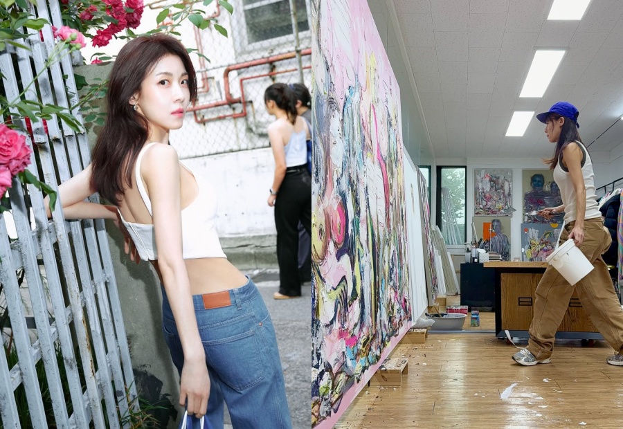 ハ・ジウォン、演技だけでなく絵まで多芸多才…作業現場公開