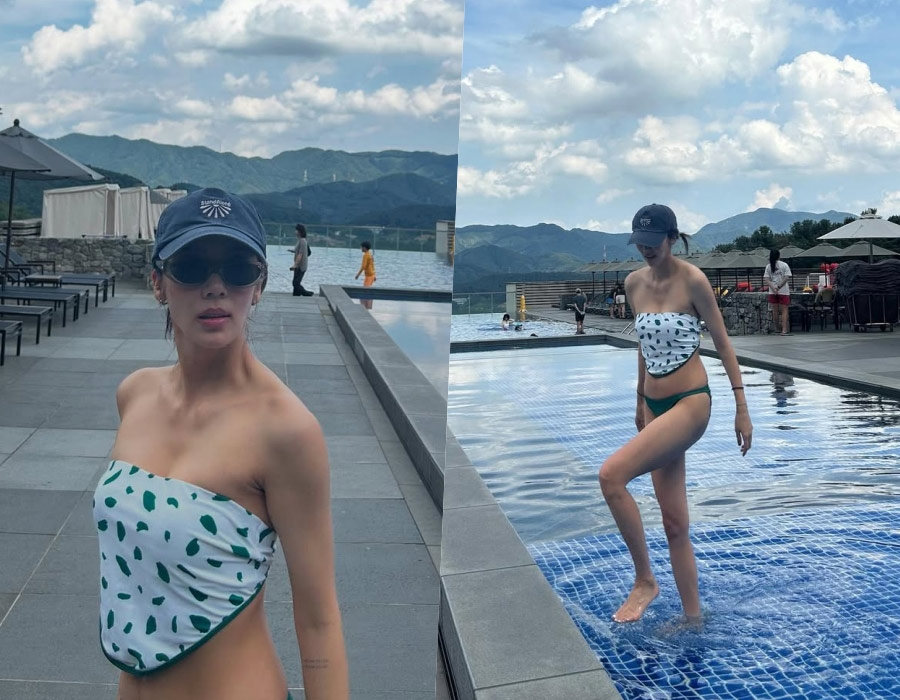 娘を出産したソン・ダムビ、13キロ減量し完ぺきなビキニ姿…家族旅行中の様子公開