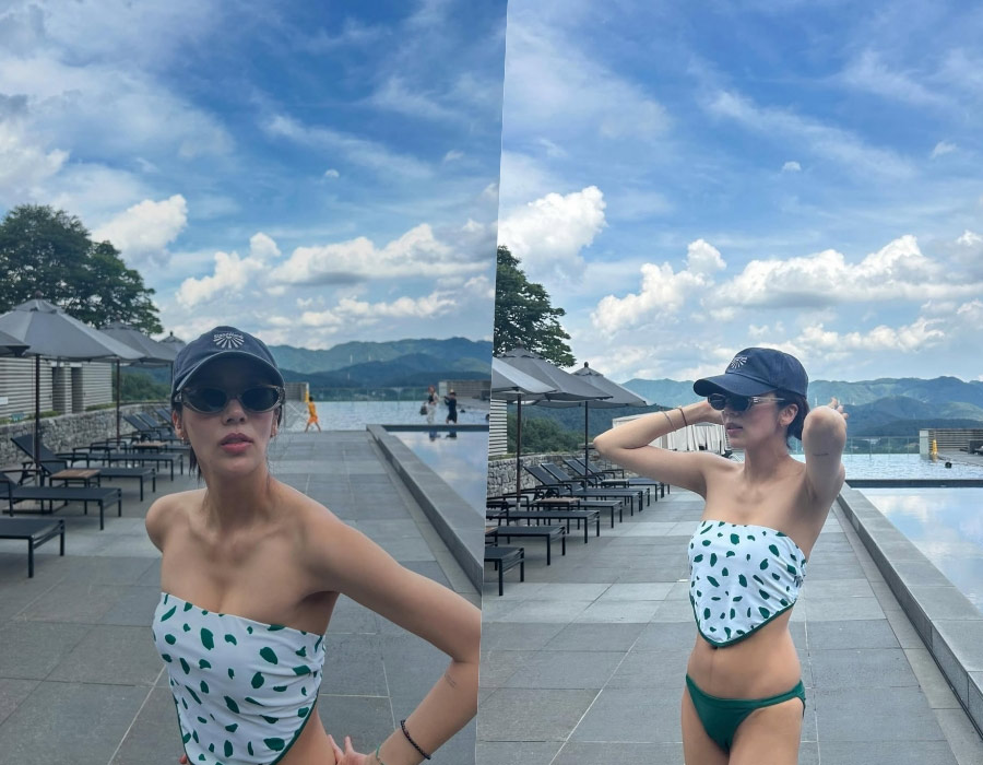 娘を出産したソン・ダムビ、13キロ減量し完ぺきなビキニ姿…家族旅行中の様子公開