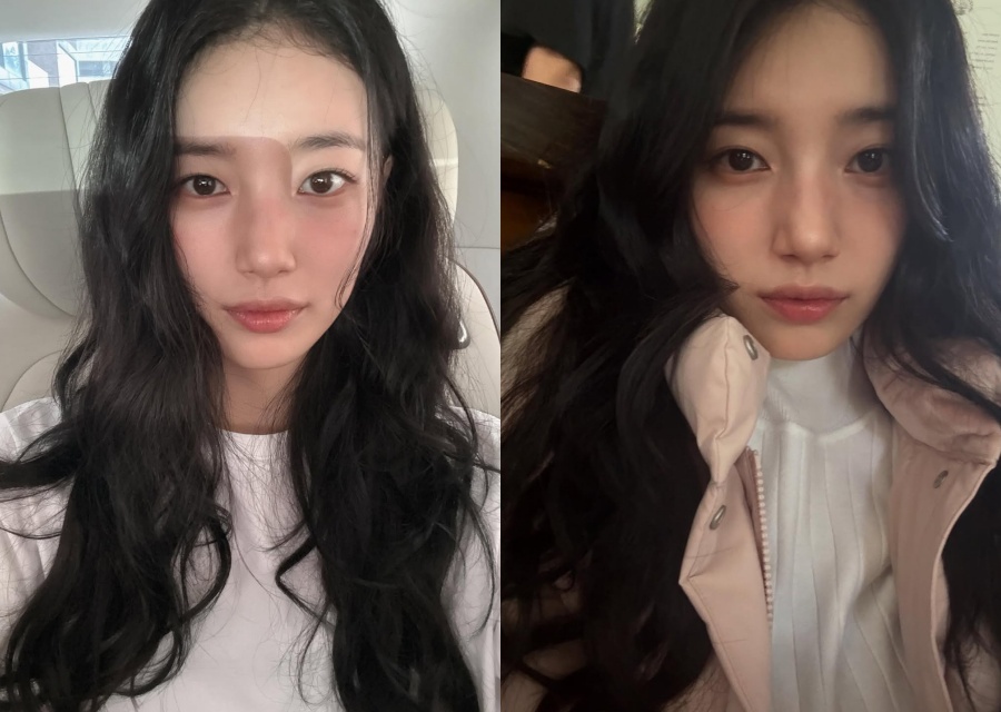 スジ、猛暑の中ダウンを着て広告撮影…見事な美しさアピール