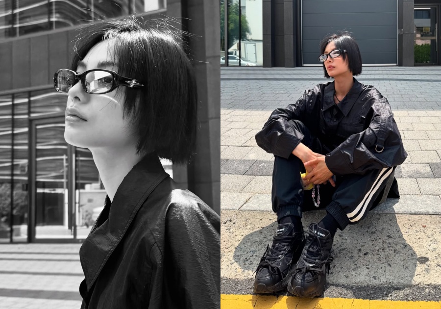 街角でもシックなビジュアルのナナ…完璧「ショートボブ」