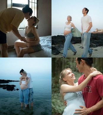 【フォト】キスをするBeenzino&ミチョヴァ、愛情あふれるマタニティフォト公開