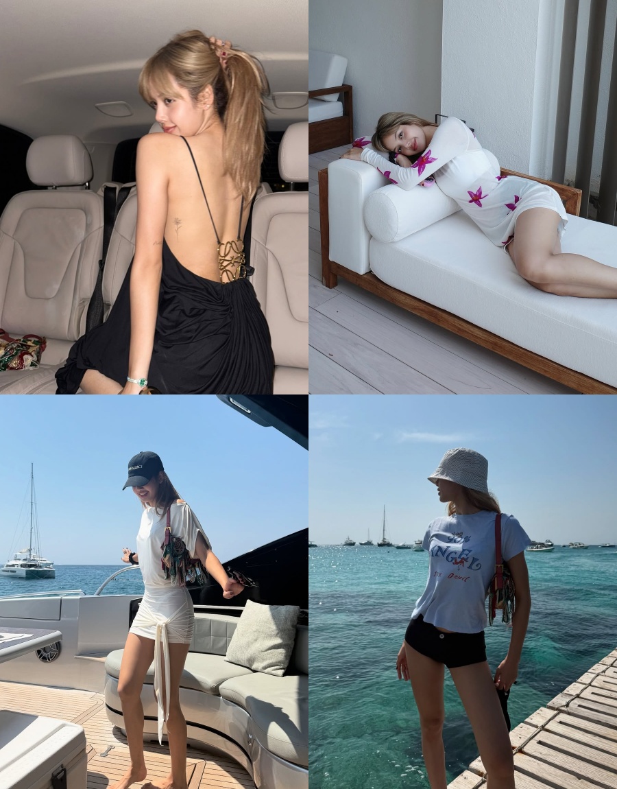 BLACKPINKリサ　大胆＆ラブリーなバカンス・ファッションで光るオーラ…ラグジュアリーな日常生活