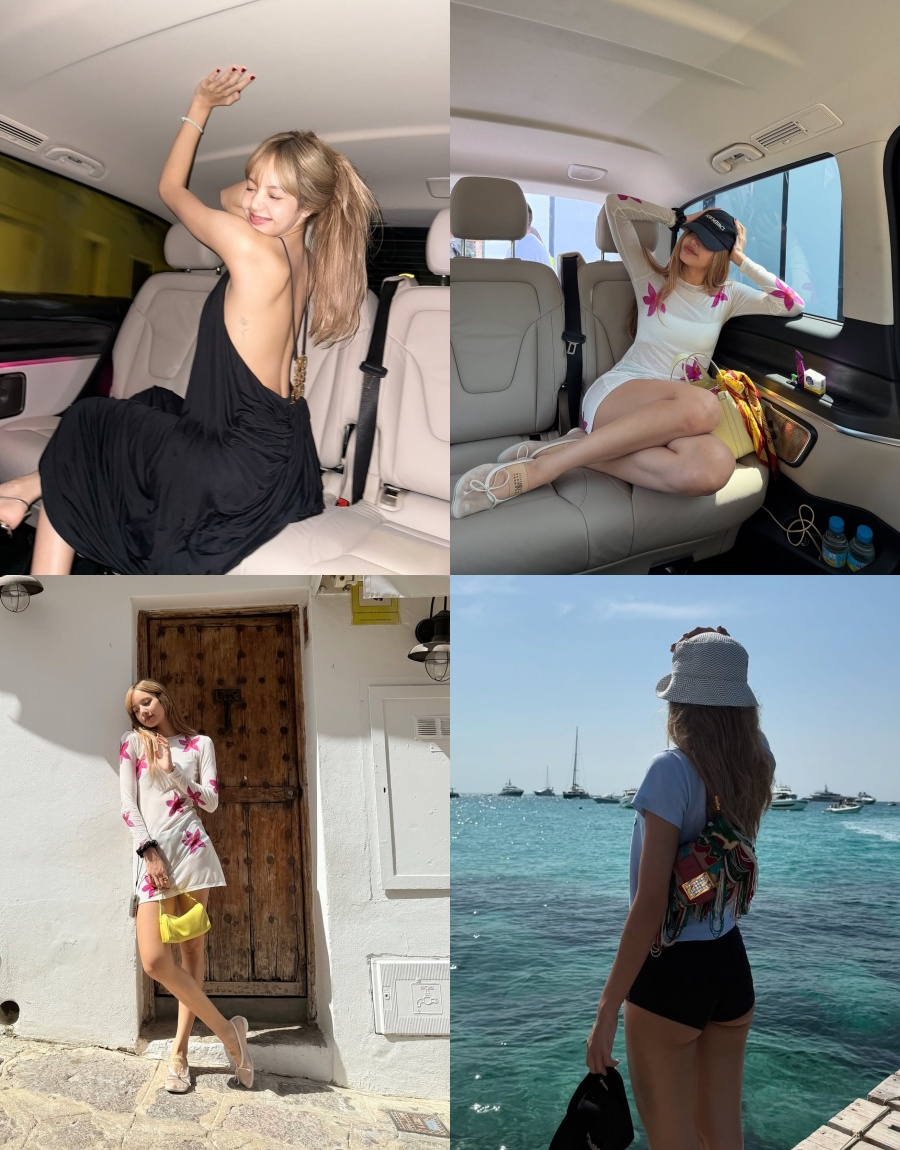 BLACKPINKリサ　大胆＆ラブリーなバカンス・ファッションで光るオーラ…ラグジュアリーな日常生活