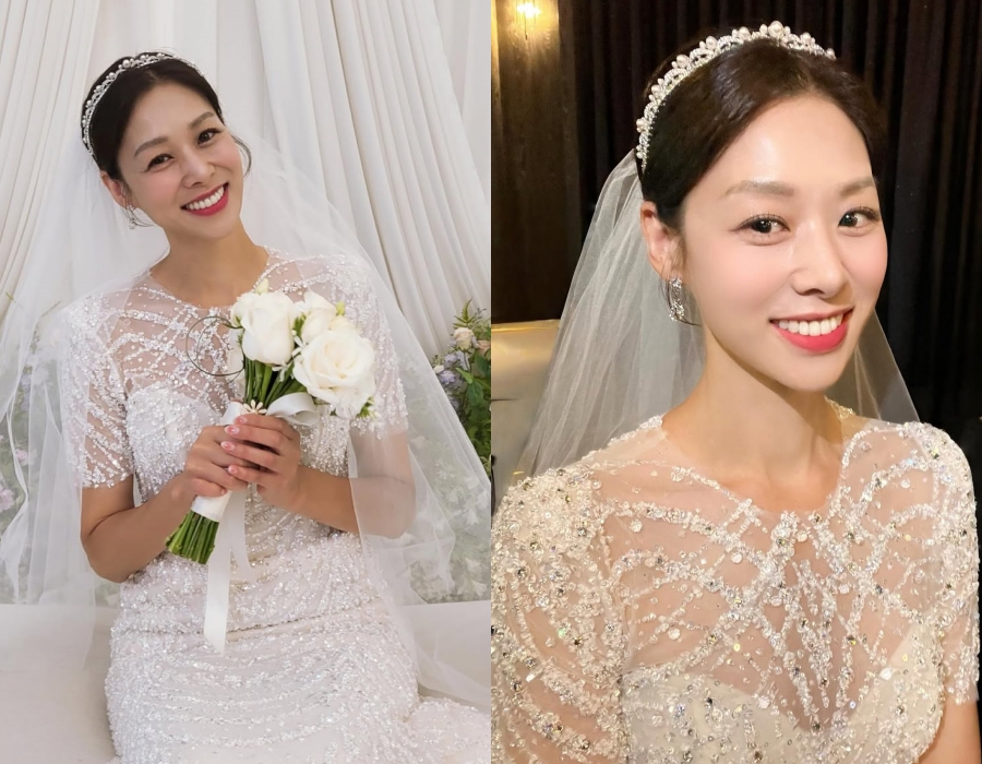 夫カン・ギョンジュンの不倫許したチャン・シニョン、まばゆいウエディングドレス姿披露
