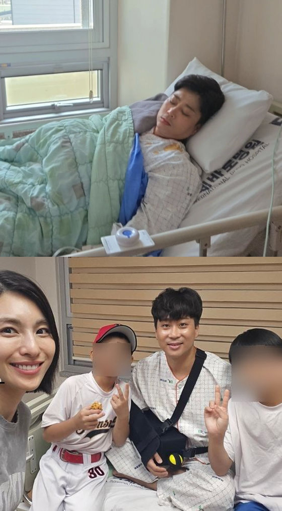 キム・ジョンファの夫ユ・ウンソン、脳腫瘍で闘病中に肩の骨を削る手術