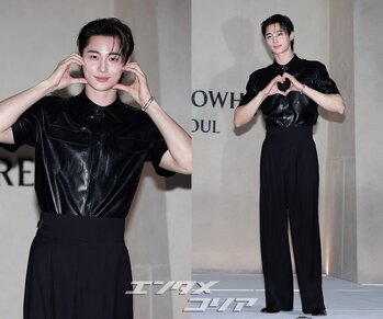 【フォト】ビョン・ウソク「少女漫画から飛び出たような美男子」シック・コーデではにかみ手ハート