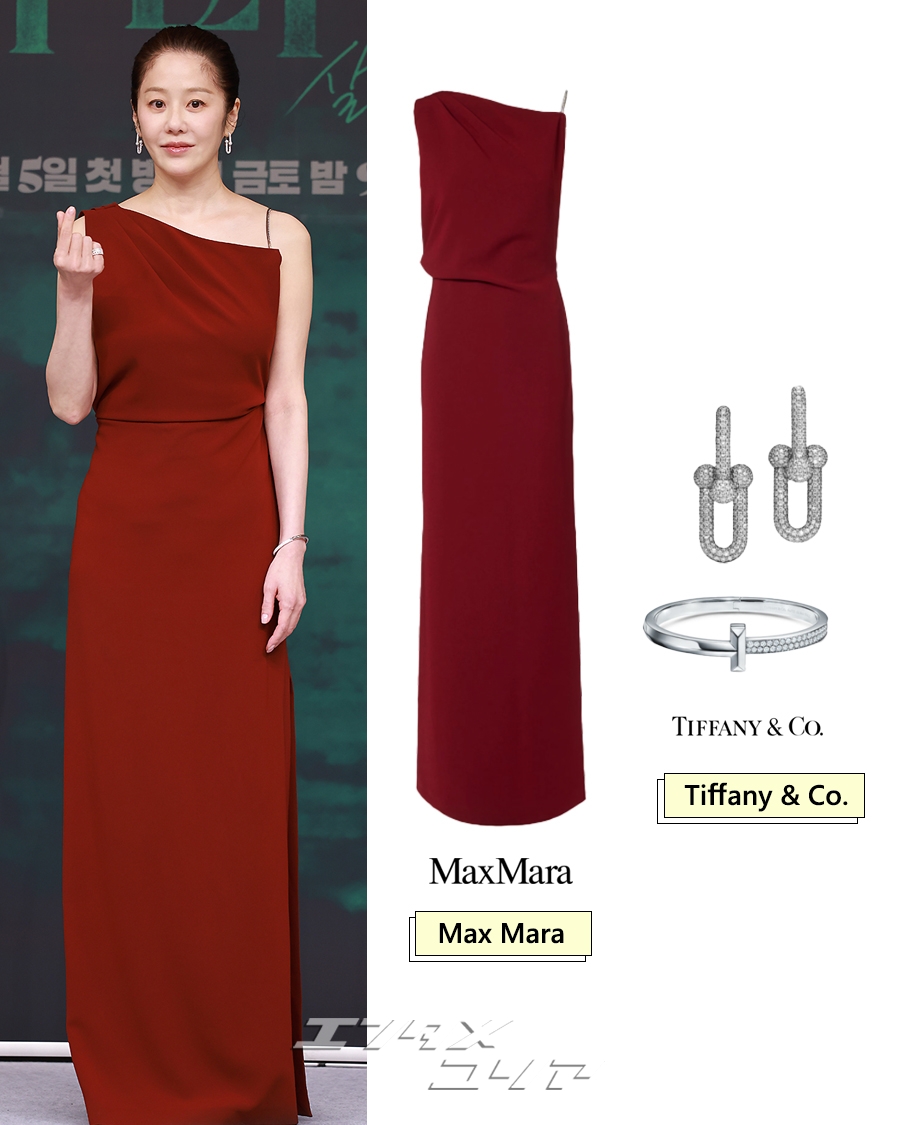 バーガンディのドレスを着たコ・ヒョンジョン、まさに女神のよう