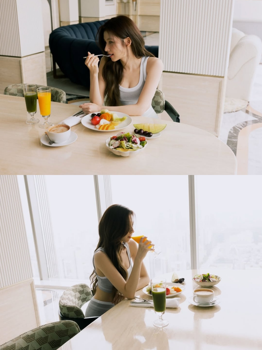 TWICEサナ　美しいレギンス姿…ぜい肉ゼロのヘルシーボディ