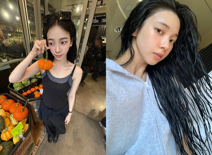 aespaカリナ、洗顔後の素顔＆濡れ髪もきれい…甘いマスク