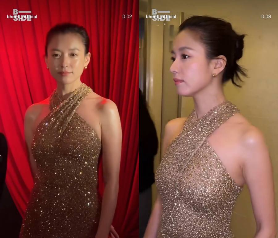 ハン・ヒョジュが見せつけた完ぺきな横顔…ドレスよりもまばゆい美しさ