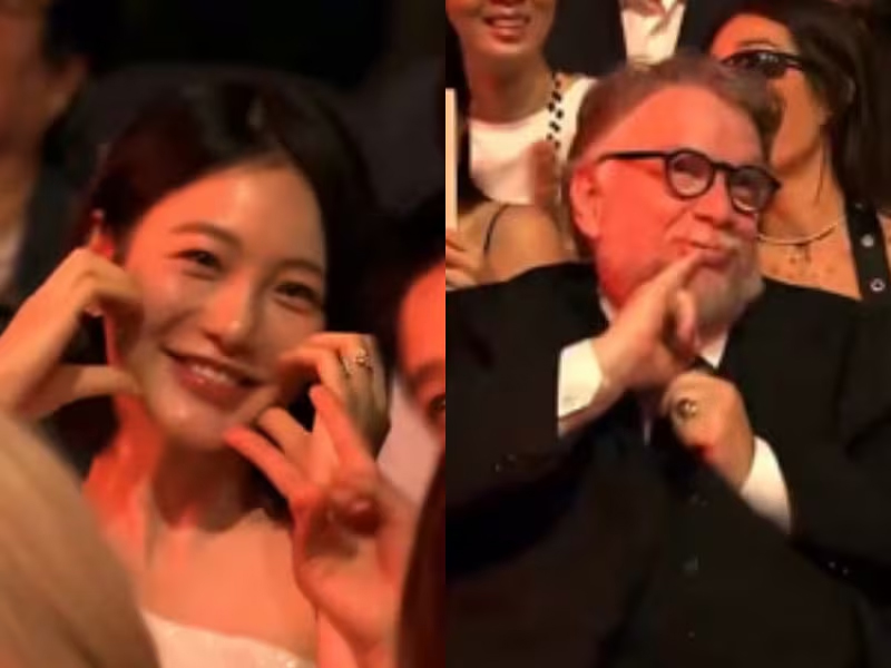 シン・イェウンの愛きょうに刺激された巨匠？　キュートな表情のギレルモ・デル・トロ監督