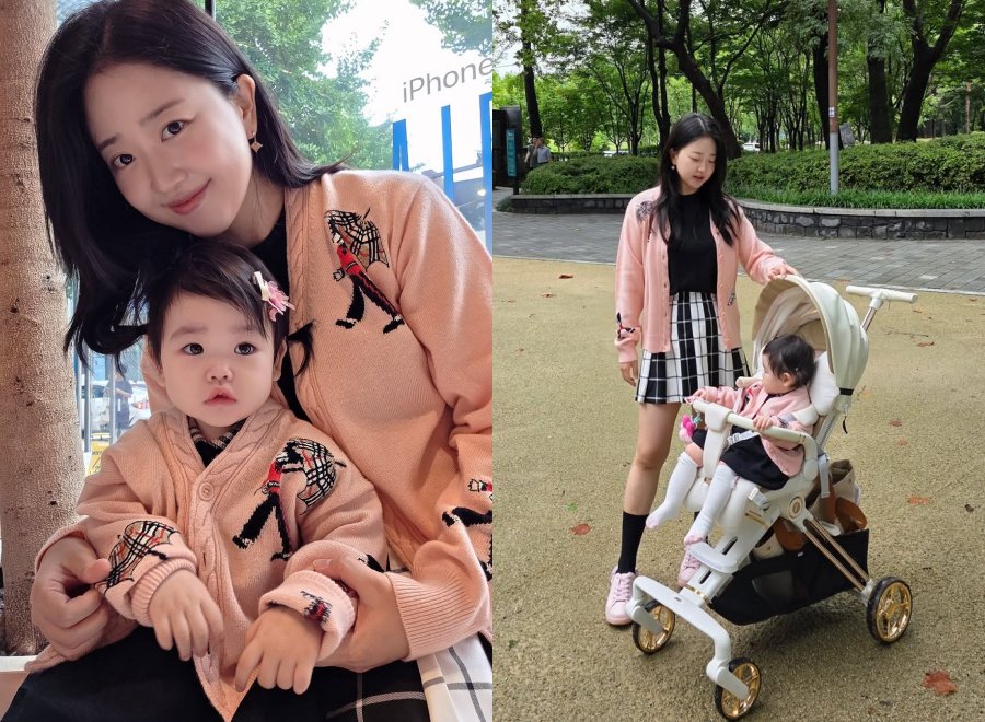「パク・スホンの妻」キム・ダイェさん　出産後30キロ減量…娘とペアルック