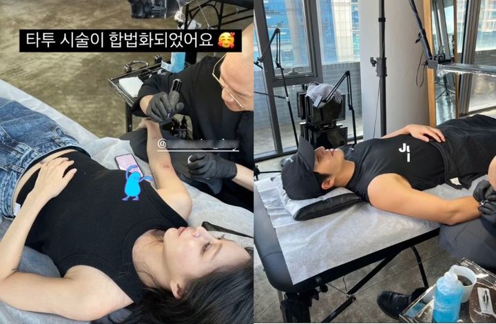 ハン・イェスル＆ 10歳年下の夫　一緒にタトゥー「合法化されました」