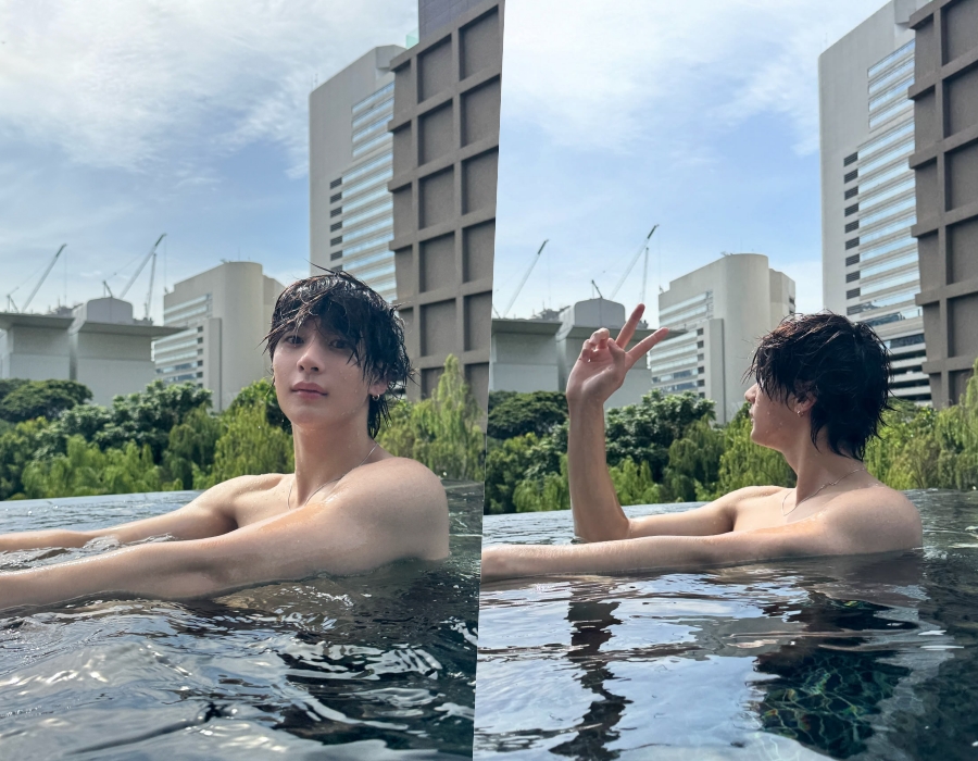 元競泳選手のRIIZEアントン　プールでも超絶ビジュアル「Can u swim？」