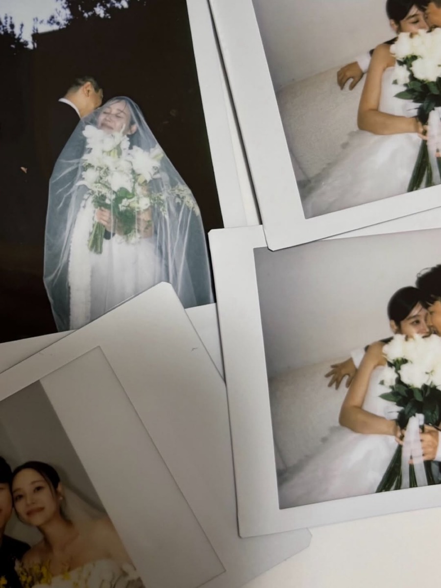 元AOAユナ、大きなお腹で美しいウエディングドレス姿披露