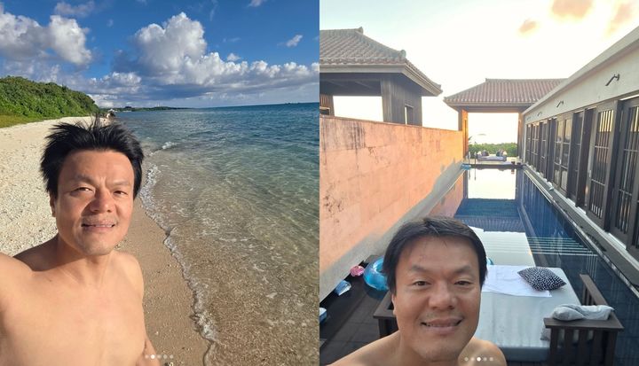 J.Y.Parkが沖縄に家族旅行、そっくりの娘二人を公開