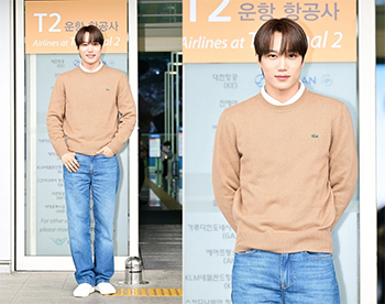 【フォト】少年のような魅力漂うEXOカイ、さわやかなフライトコーデ