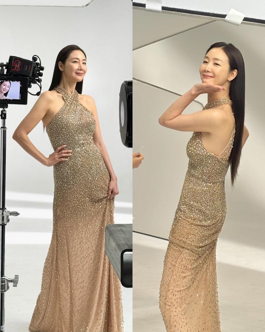 ハン・ヒョジュVSチェ・ジウ、ゴールドのマーメイド・ドレスでコーデ対決