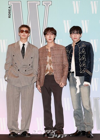 【フォト】防弾少年団RM&J-HOPE&V、世界的なスーパースター3人の品格