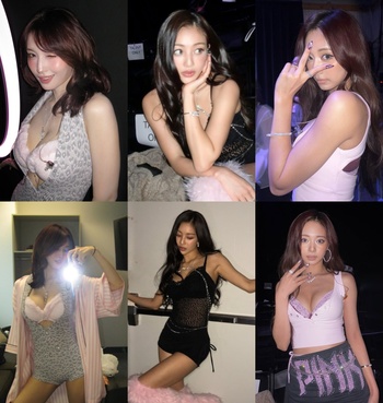 【フォト】TWICEモモ&ジヒョ&ツウィが大胆スタイル披露、ヴィクシーのショーのオフショット