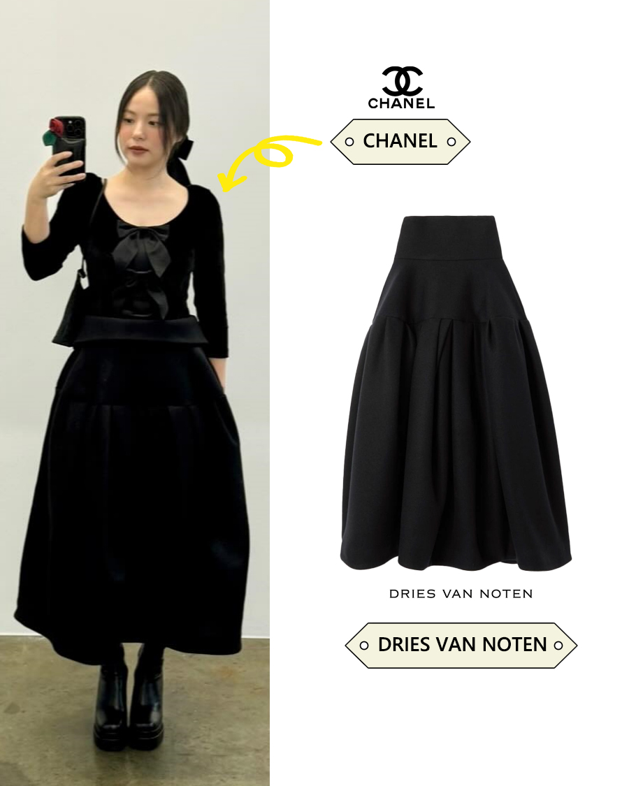 ミン・ヒョリン、リボンが目を引く黒の装いがアバンギャルド＆上品…洗練されたお呼ばれコーデ