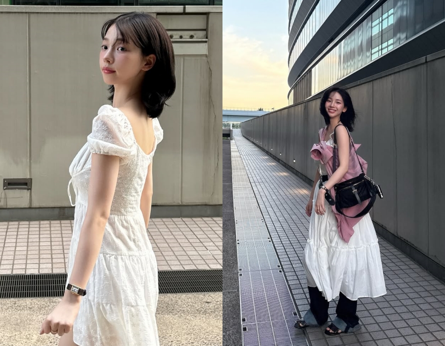 aespaカリナ、純白のワンピ姿で幸せそうなほほ笑み　「眼差しに役割があるとするなら」