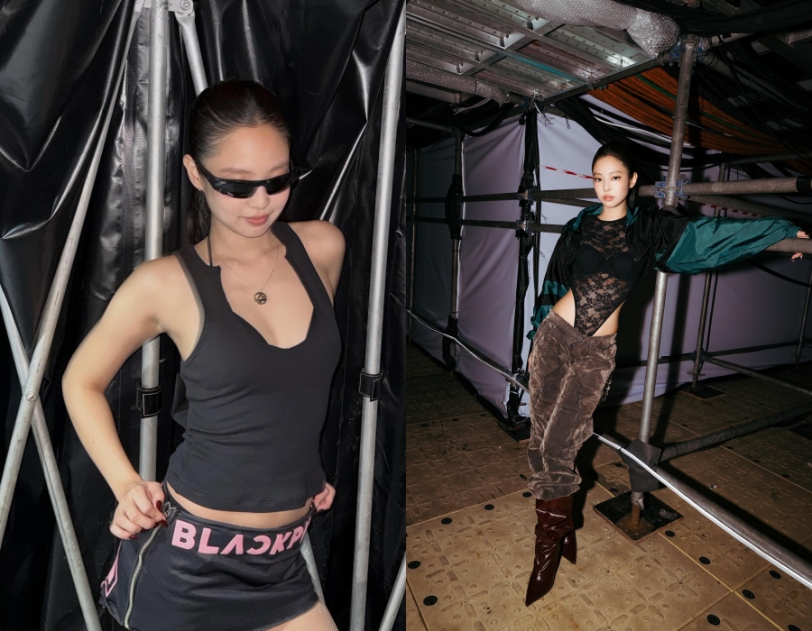 BLACKPINKジェニー、黒レース・コーデからカウガールまで…ホットなステージ衣装も完ぺき