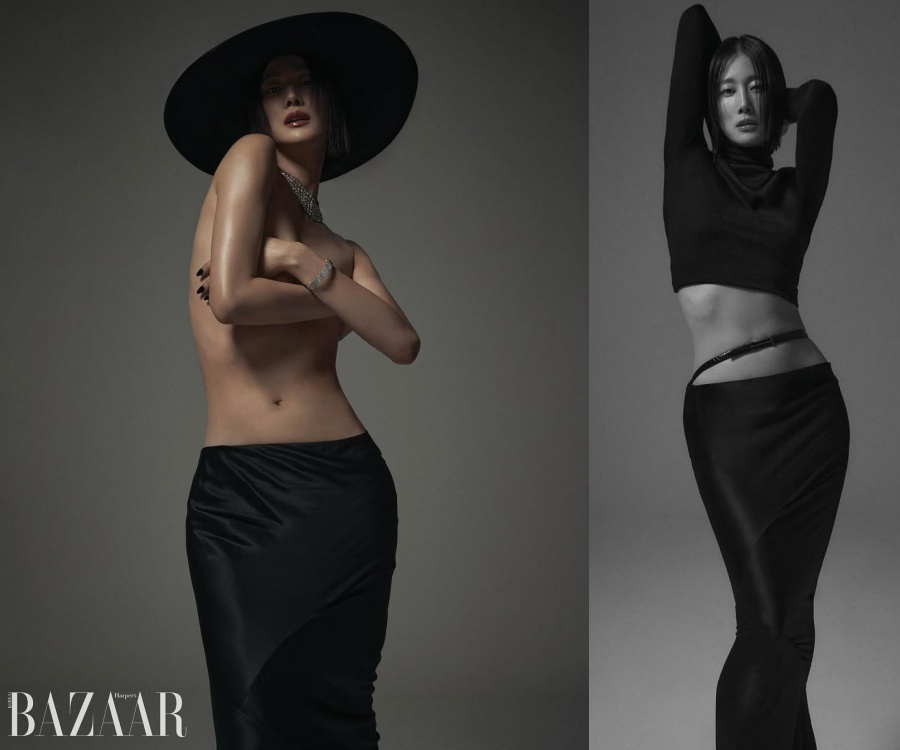 二児の母イ・ヒョニ、デビュー20周年記念グラビアでトップスを脱ぎ大胆ポーズ