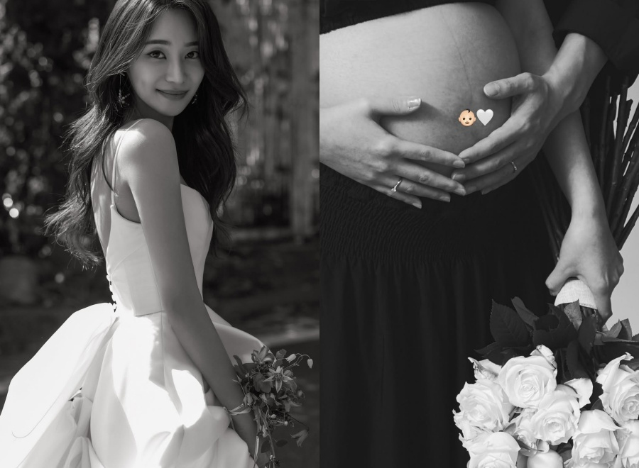 元AOAユナ、美しいマタニティフォト公開　「もうすぐ会える赤ちゃんのことを思うと胸いっぱい」