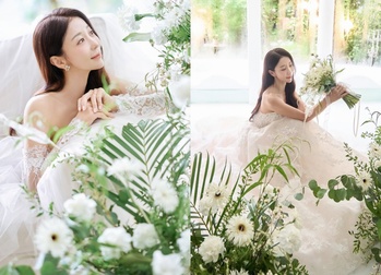 【フォト】41歳ウォン・ジンソ、上品なウエディングドレス姿