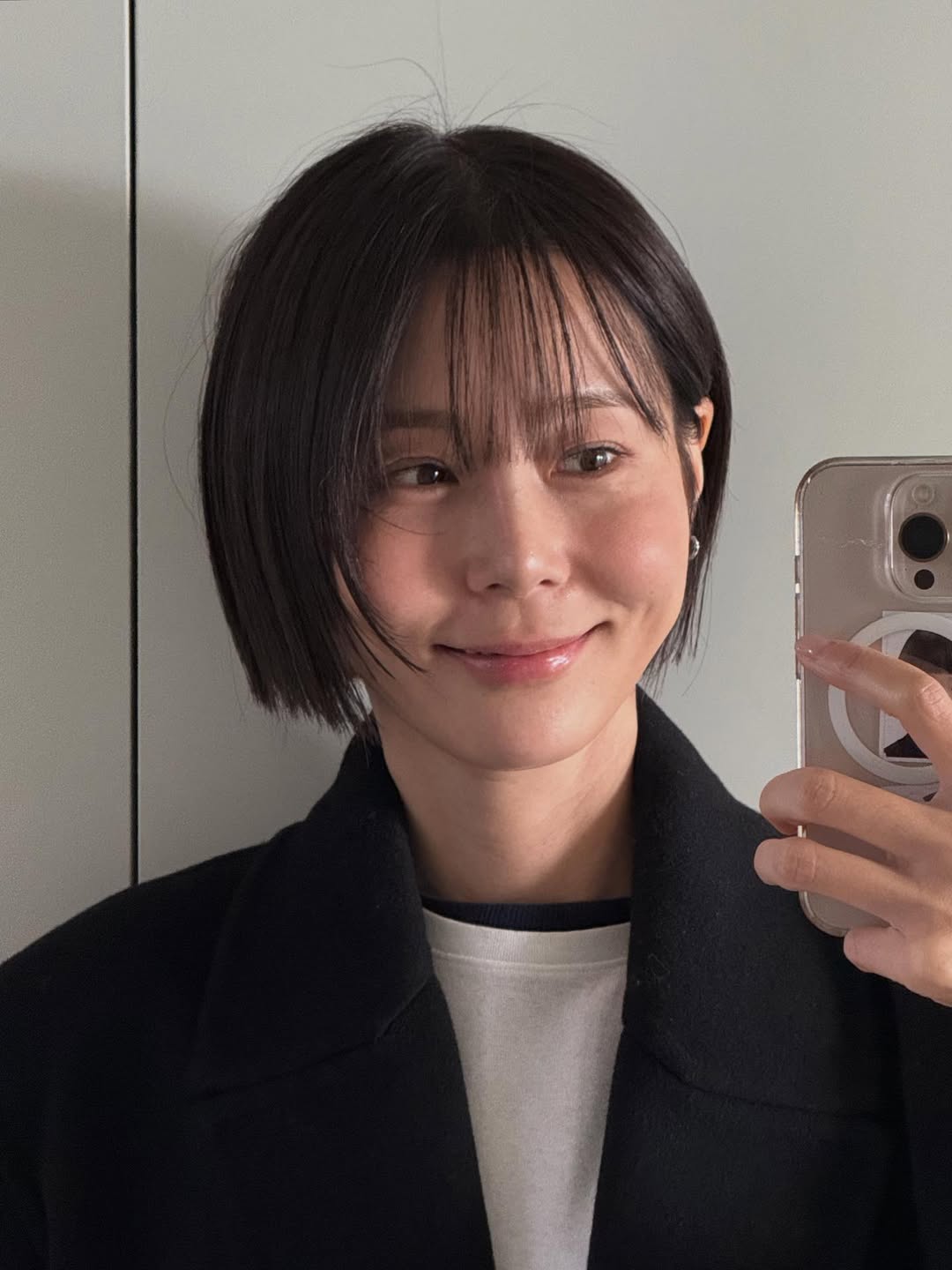 MY Qと再婚したキム・ナヨン、前髪をおろし若々しいビジュアル