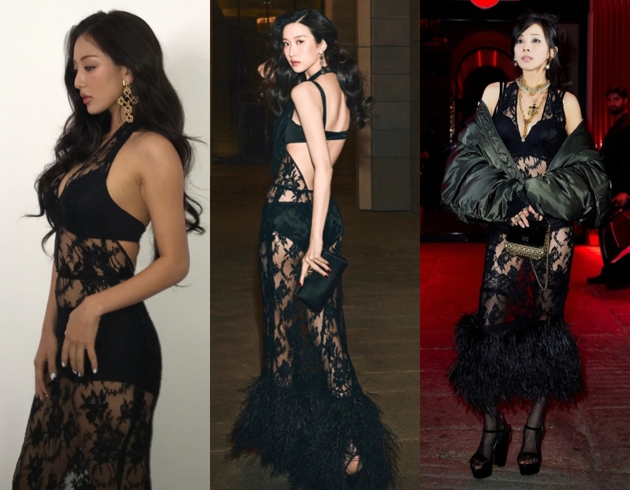 TWICEジヒョ＆2NE1ダラ＆ムン・ガヨン、同じレースドレスで異なるコーデ…上品さから大胆さまで