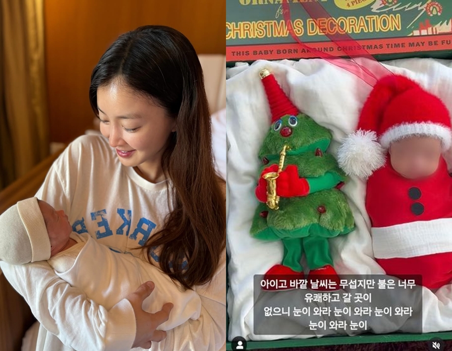 「赤ちゃんがクリスマスオーナメント？」　イ・シヨン、新生児の娘の写真公開するも物議かもし削除