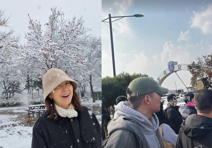 56歳ユン・ユソン、息子が入隊　「体に気を付けて行ってらっしゃい」