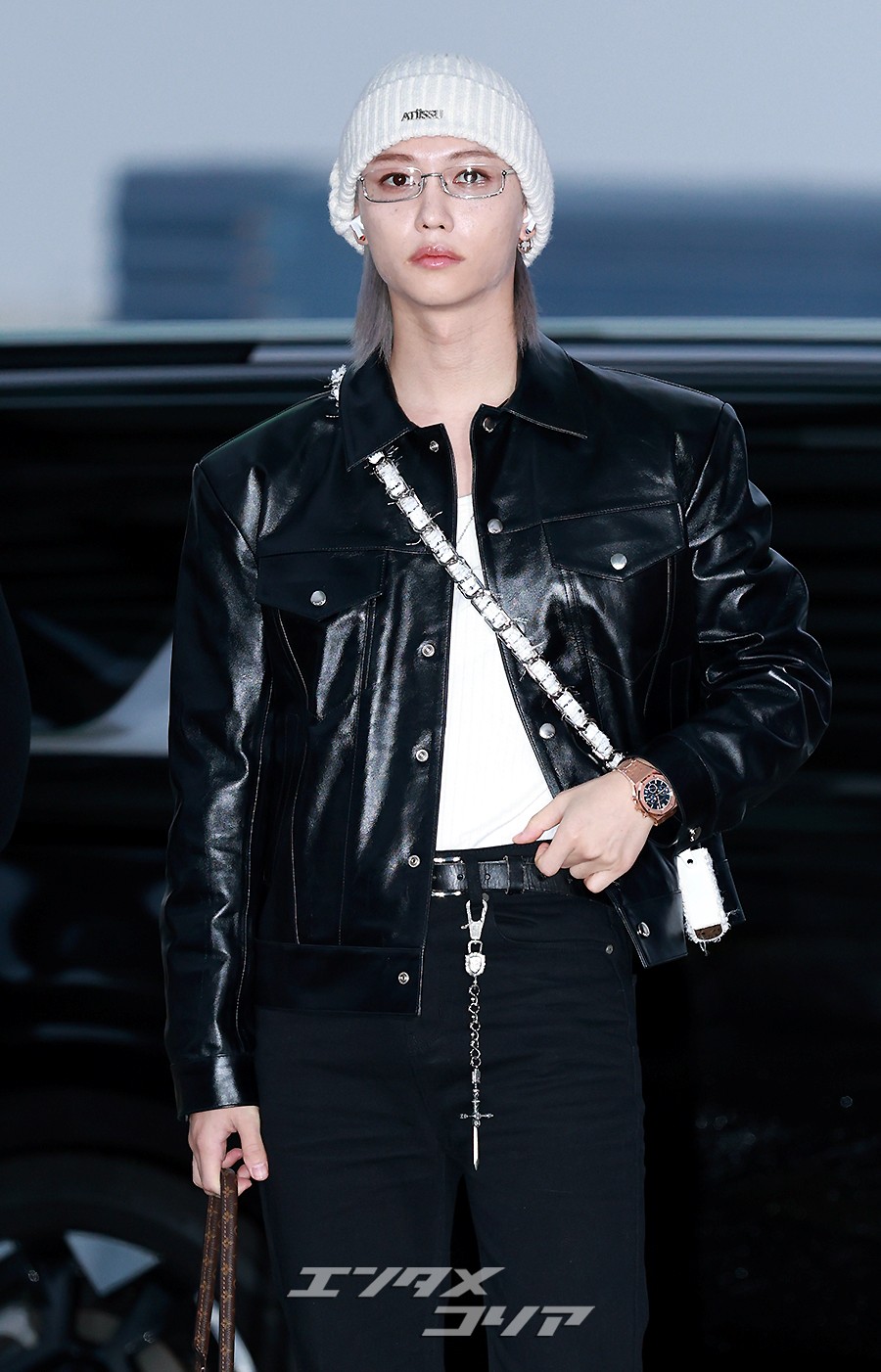 【フォト】Stray Kidsフィリックス、ニット帽＆眼鏡がポイント