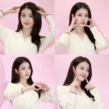 【フォト】ほっぺハート&ウィンク…キュートが止まらないIU ポーズいろいろ