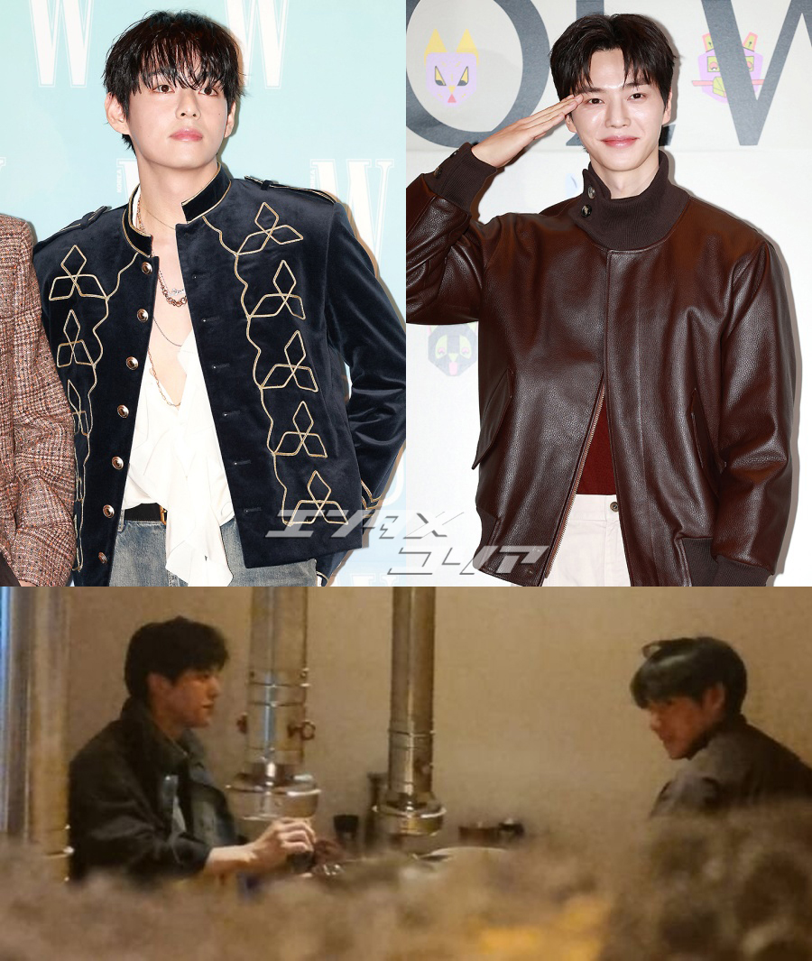 同じ軍団所属だった防弾少年団V＆俳優ソン・ガン、焼き肉店で食事…飾らぬ装いでも隠し切れないイケメンぶり