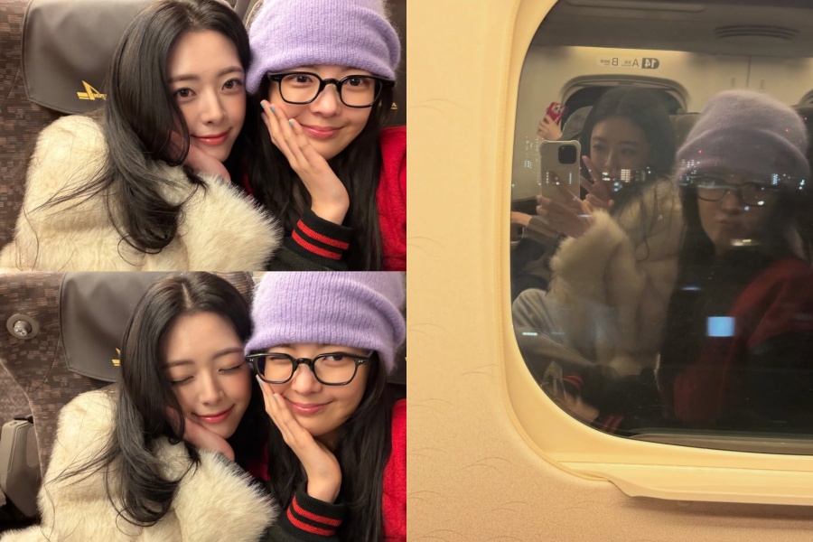 日本を訪れたITZYチェリョン＆ユナが近況報告、新幹線に乗って自撮り