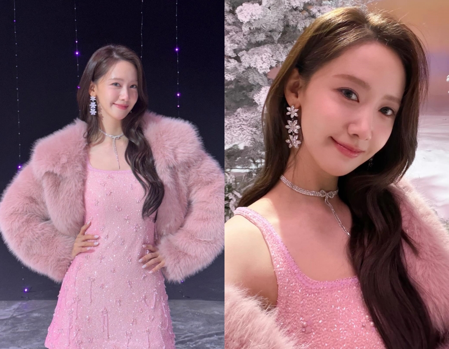 少女時代ユナ、童話から飛び出してきたようなビジュアル…ピンクのファーコーデで冬の感性盛り込む