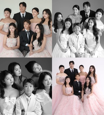 【フォト】結婚20周年の李同国&イ・スジンさん、家族写真公開