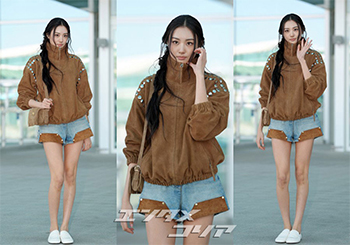 【フォト】MEOVVガウォン、寒い中ショートパンツ姿で美脚アピール