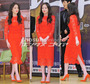 セレブファッション:赤ワンピ姿のチェ・ジョンウォン