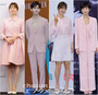 セレブファッション:春の装い、男女を問わずピンクが人気